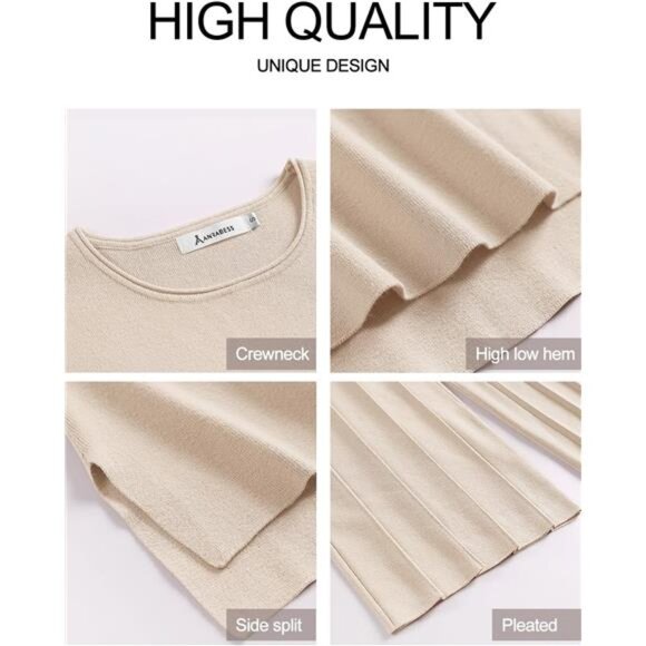 "Trendy Women’s 2-Piece Summer‎ Outfit: Sleeveless Knit Top & Lounge Pants" - Picture 6 of 7